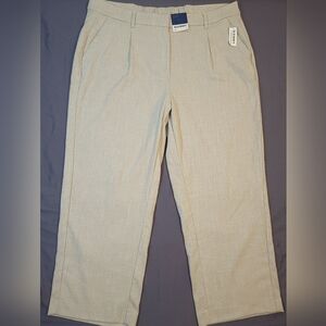 Old Navy Beige Straight-Leg Trousers